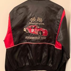 vintage snap on tool jacket satin performance team